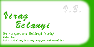 virag belanyi business card